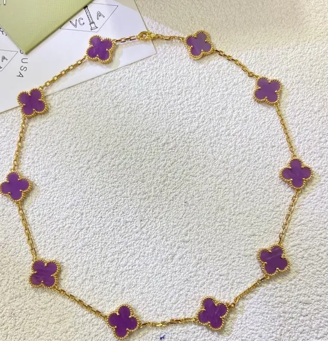 Van Cleef & Arpels Alhambra Collier Quatrefoil Violet Or 4