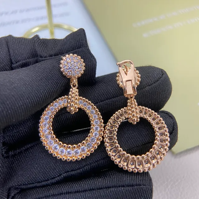 Van Cleef & Arpels Pavé Crystal Circular Drop Earrings 6