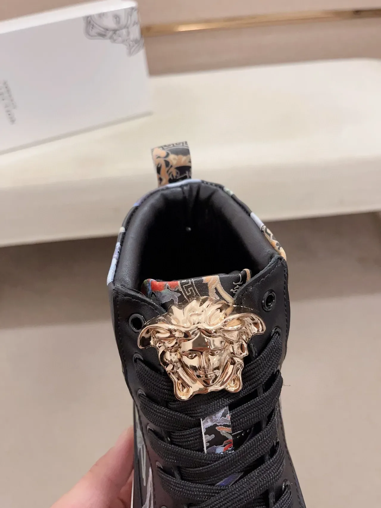 Versace Chain Reaction Floral Print Medusa Hardware Lifestyle Sneakers 7