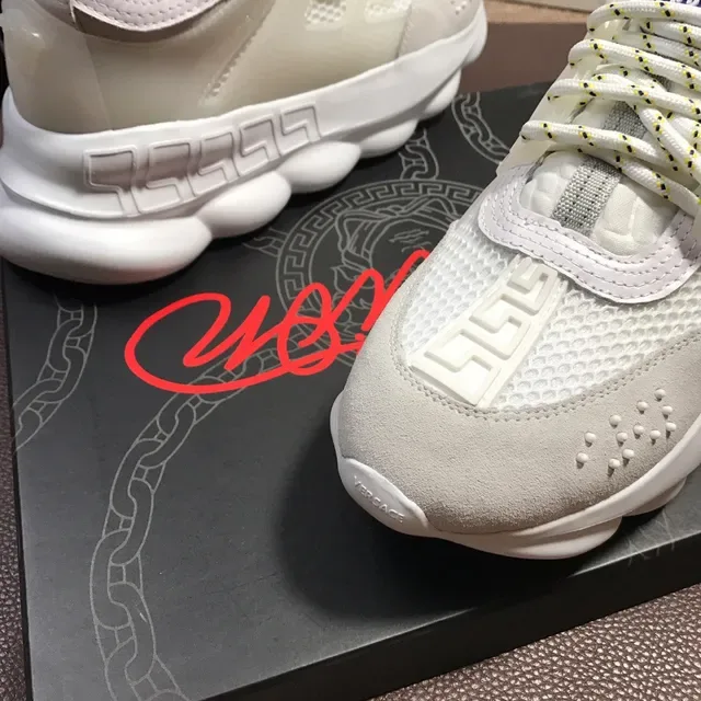 Versace Chain Reaction Off-White Chunky Sneakers 3
