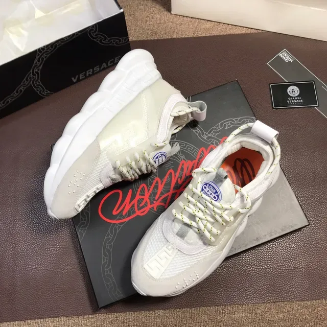 Versace Chain Reaction Off-White Chunky Sneakers 5