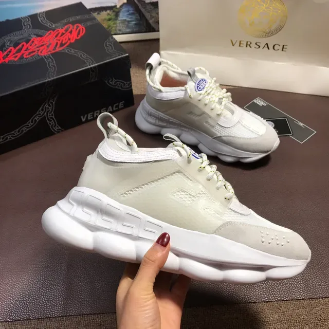 Versace Chain Reaction Off-White Chunky Sneakers 7