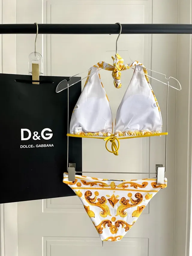 Versace Greca Print Halter Triangle Top and Low-Rise Briefs Swimwear 5