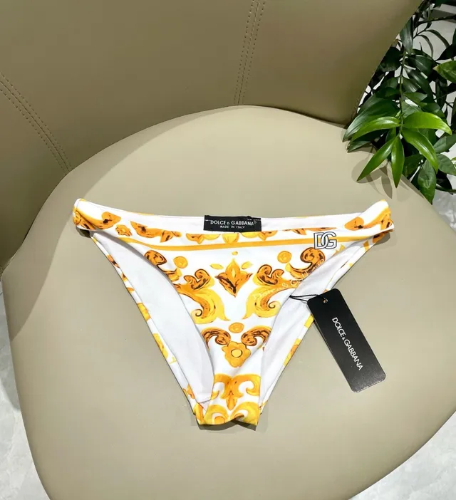 Versace Greca Print Halter Triangle Top and Low-Rise Briefs Swimwear 12
