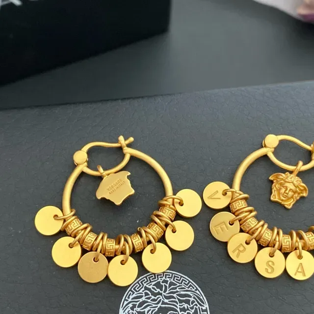 Versace Iconic Medusa Boucles d'Oreilles Créoles Or Motif 2