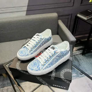 Versace Odissea बारोक जैकार्ड ब्लू व्हाइट लाइफस्टाइल स्नीकर्स