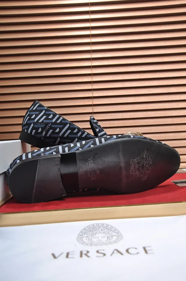 Versace Odissea Geometric Greca Jacquard Loafers 4