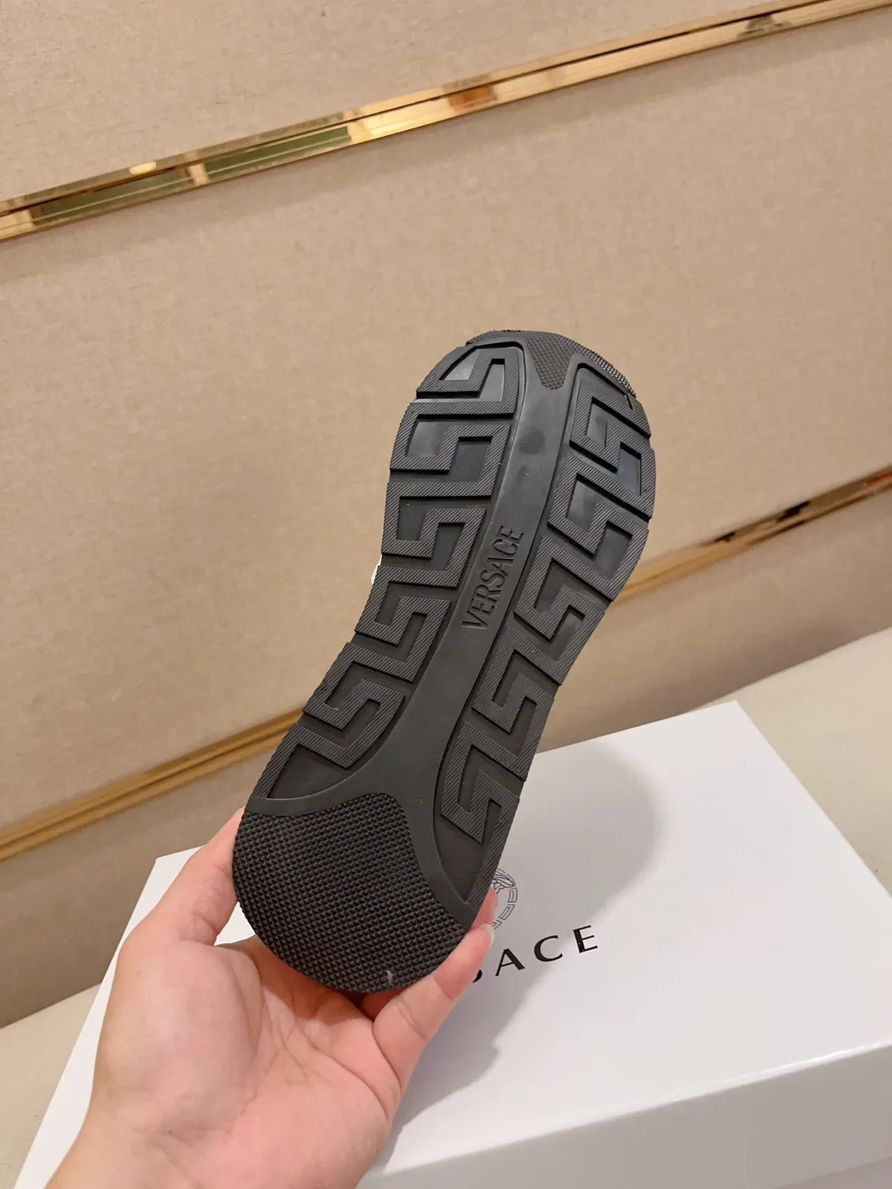 Versace Odissea White Beige Gray Embroidered Lifestyle Sneakers 9