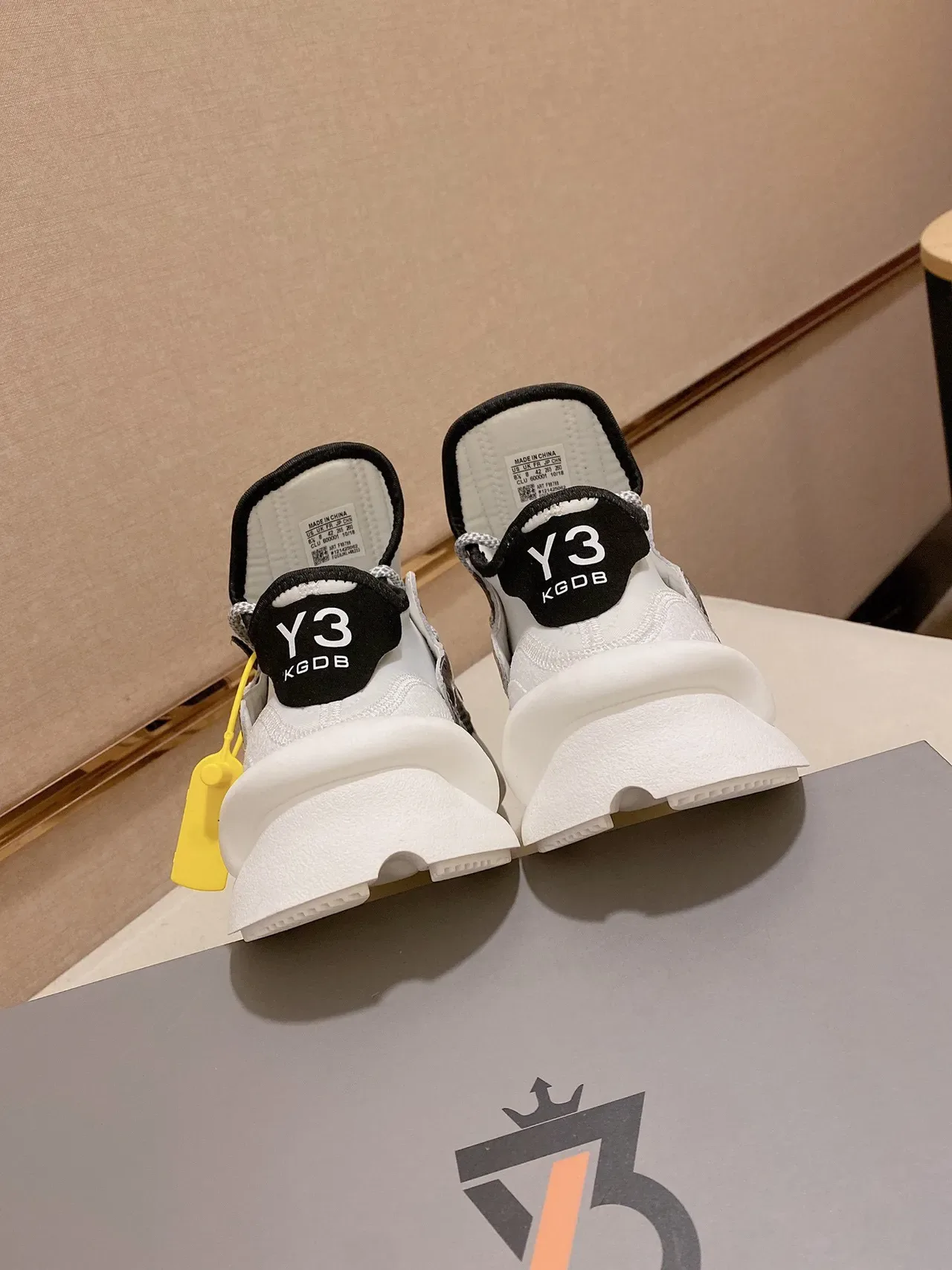 Y-3 KOB Metallic Silver Black Chunky Sneakers 2