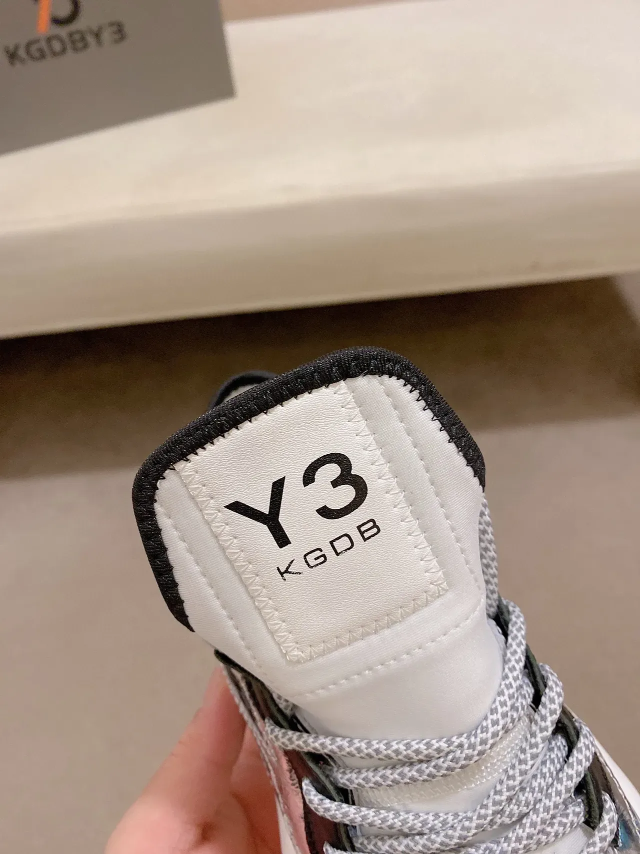 Y-3 KOB Metallic Silver Black Chunky Sneakers 3