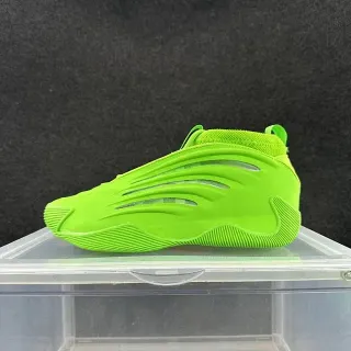 Y-3 Qasa High Green Sculpted Wave-Cutouts Lifestyle Sneakers