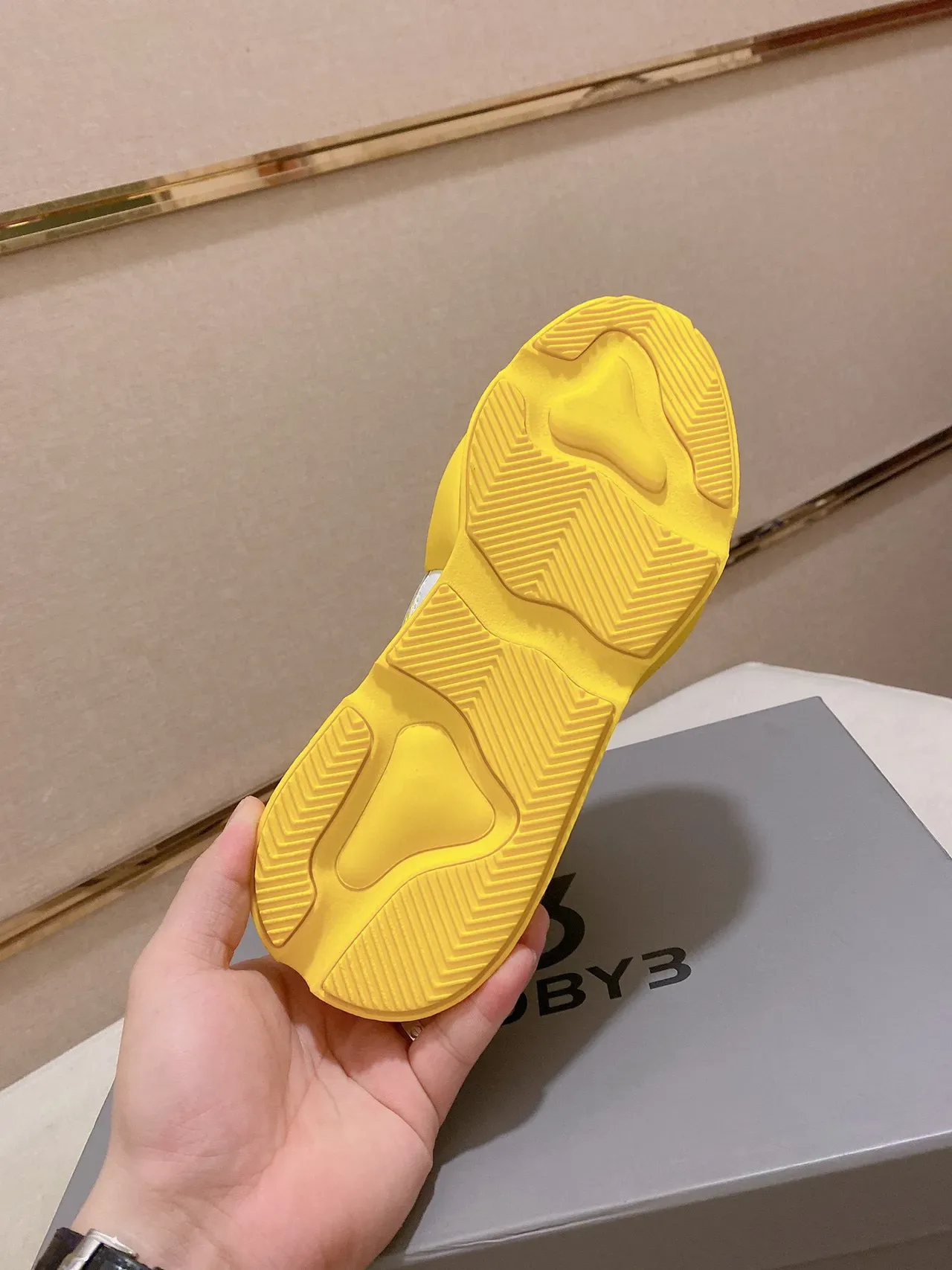 Y-3 Runner White and Yellow Chunky Sneakers 3
