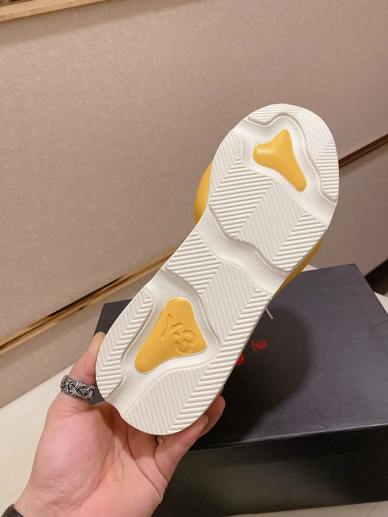 Yohji Yamamoto Yellow White Asymmetrical Layered Upper Sculpted Dual-Density Midsole Lifestyle Sneakers 2
