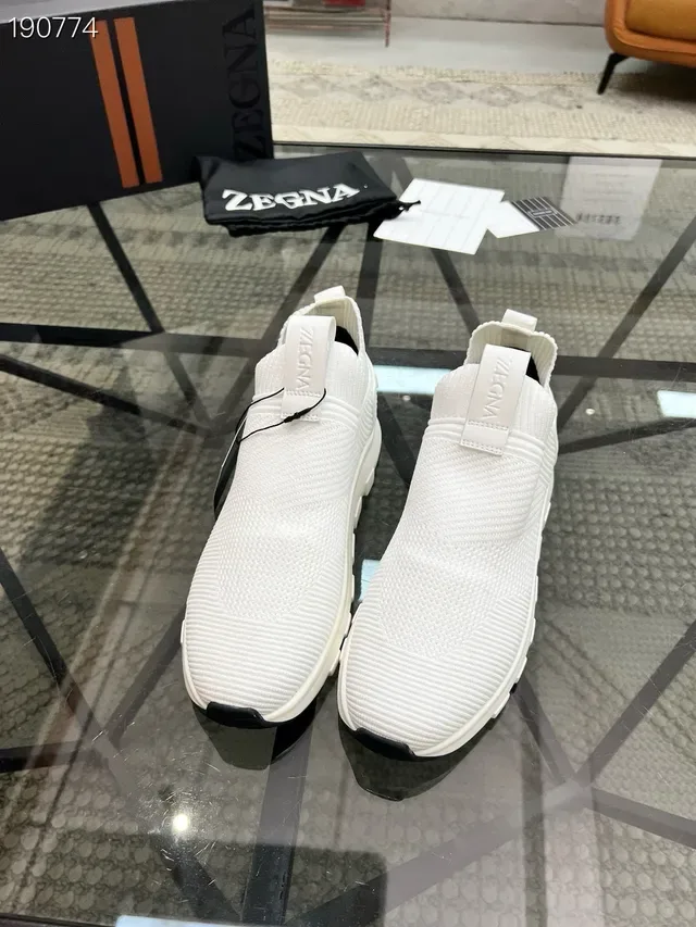 Zegna Oasi Knit Slip-On sneakers lifestyle blancs 7