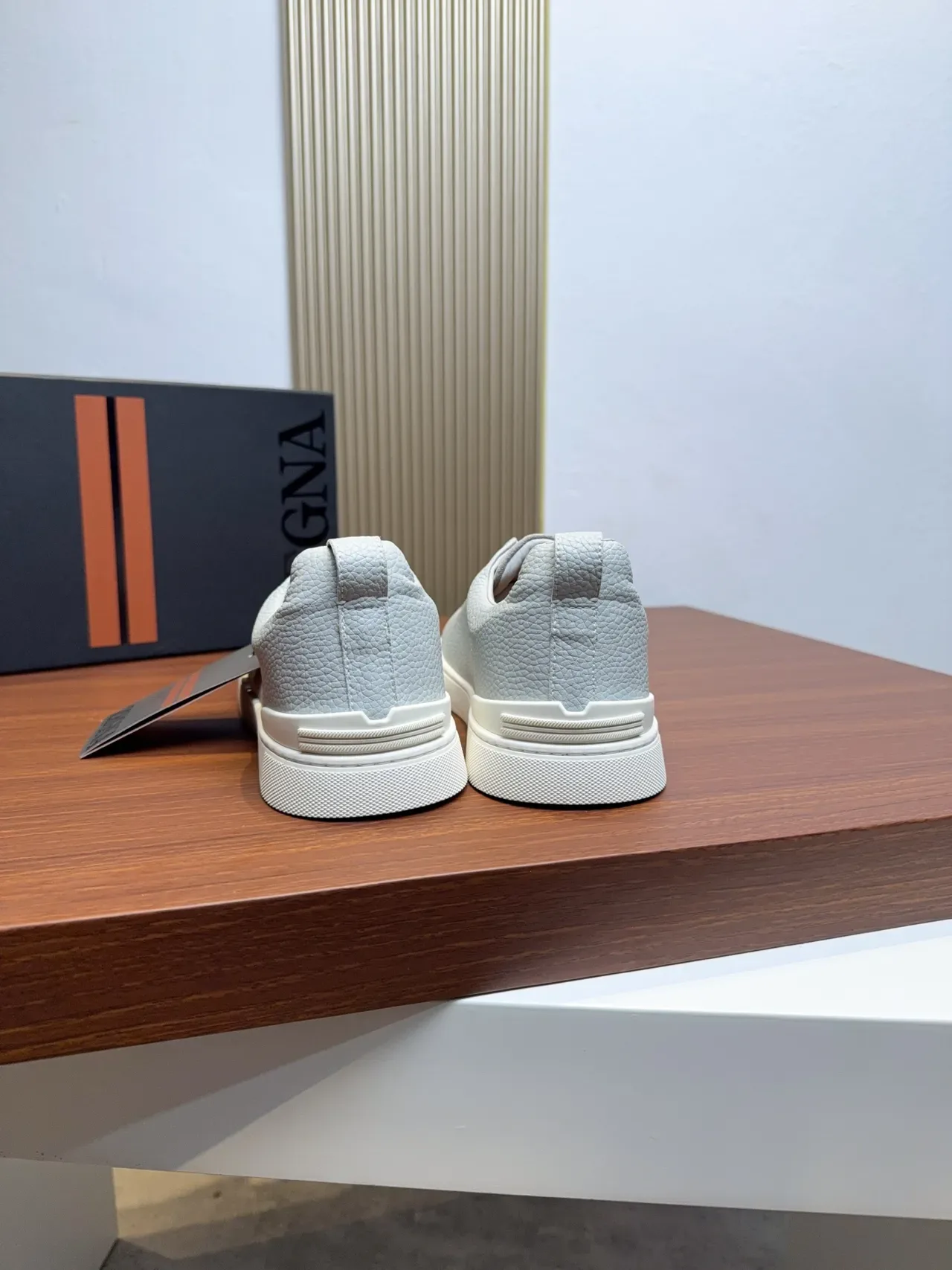 Zegna Slip-On Dual-Texture Gray Lifestyle Sneakers 3