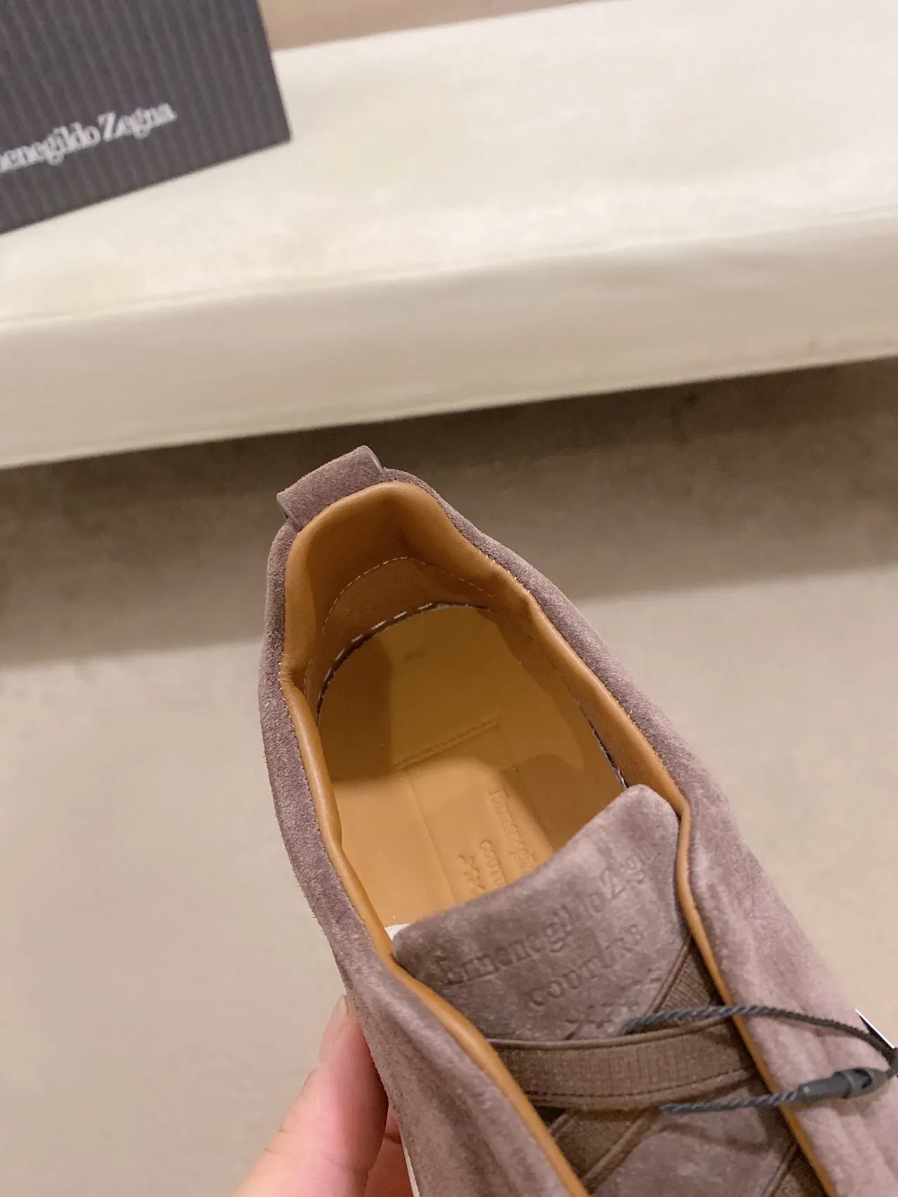 Zegna Slip-On Suede Brown Lifestyle Sneakers 5