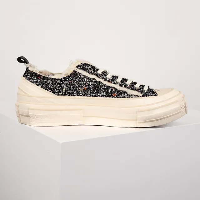1017 ALYX 9SM Black Beige Tweed Upper Layered Rubber Sole Lifestyle Sneakers 7