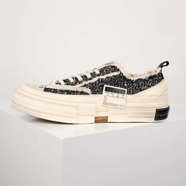 1017 ALYX 9SM Black Beige Tweed Upper Layered Rubber Sole Lifestyle Sneakers 9