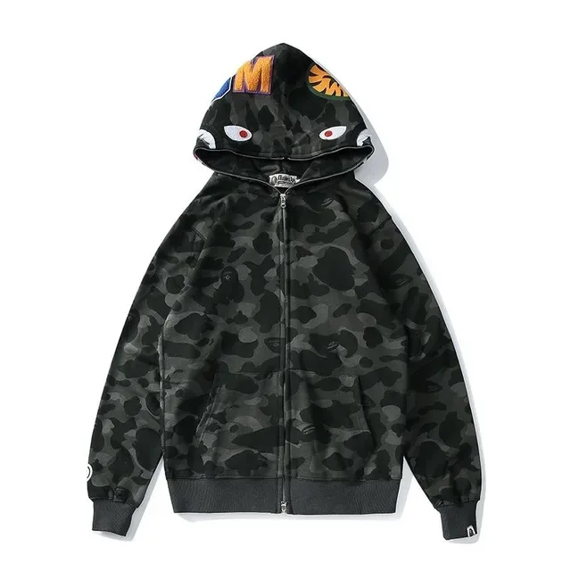 A Bathing Ape ABC Camo Shark Multicolor Full-Zip Front Camouflage Print Hoodie 5