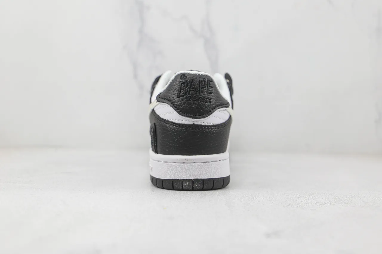A Bathing Ape BAPE STA ABC Camo Chaussures de Skate Noir et Blanc 9