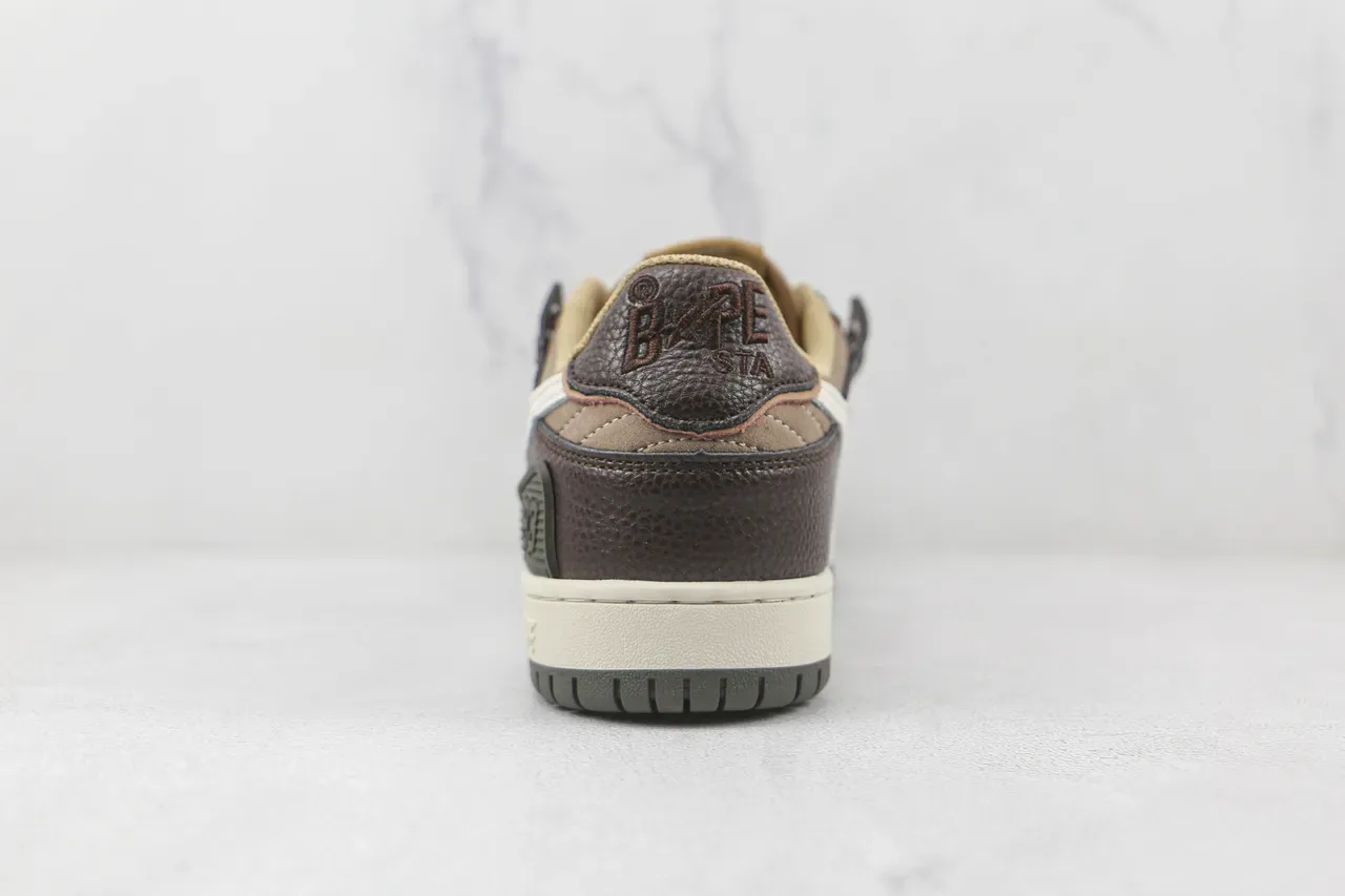 A Bathing Ape BAPE STA Brown Beige Star Logo Lifestyle Sneakers 9