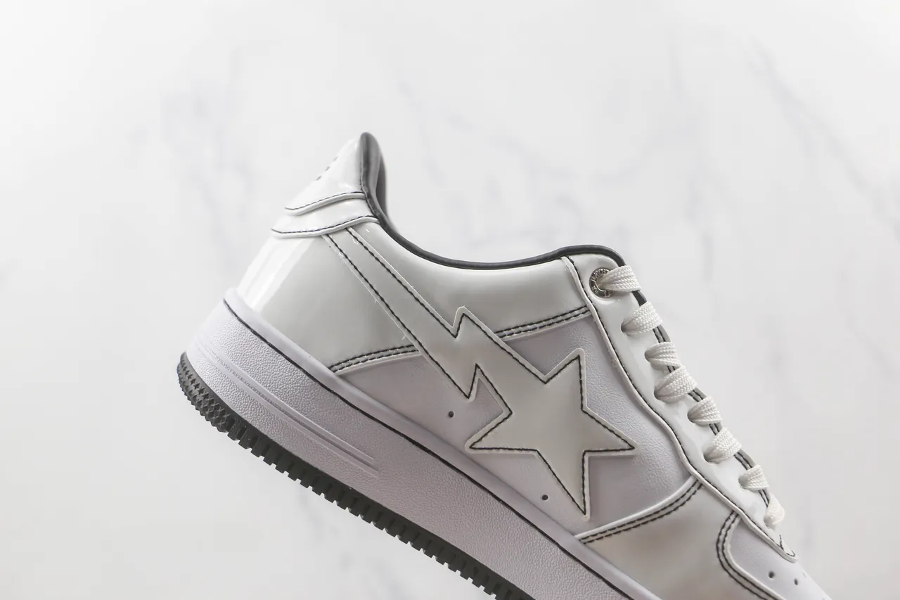 A Bathing Ape BAPE STA White Black Lifestyle Sneakers 5