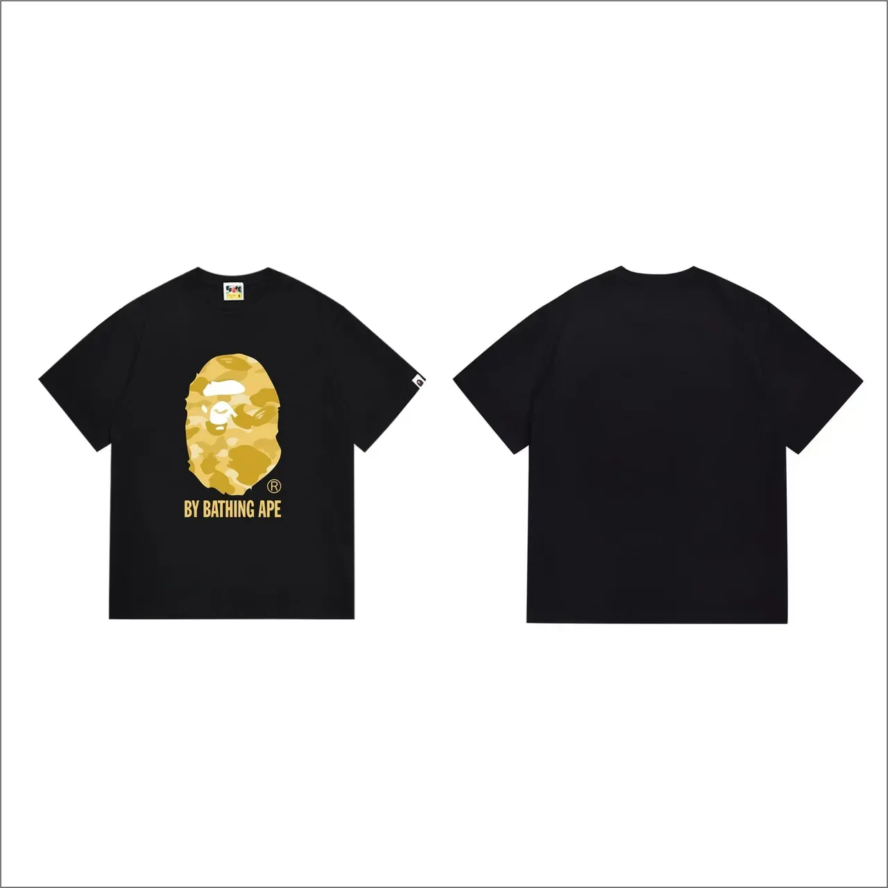 A Bathing Ape Camouflage Ape Head Graphic T-Shirt 4
