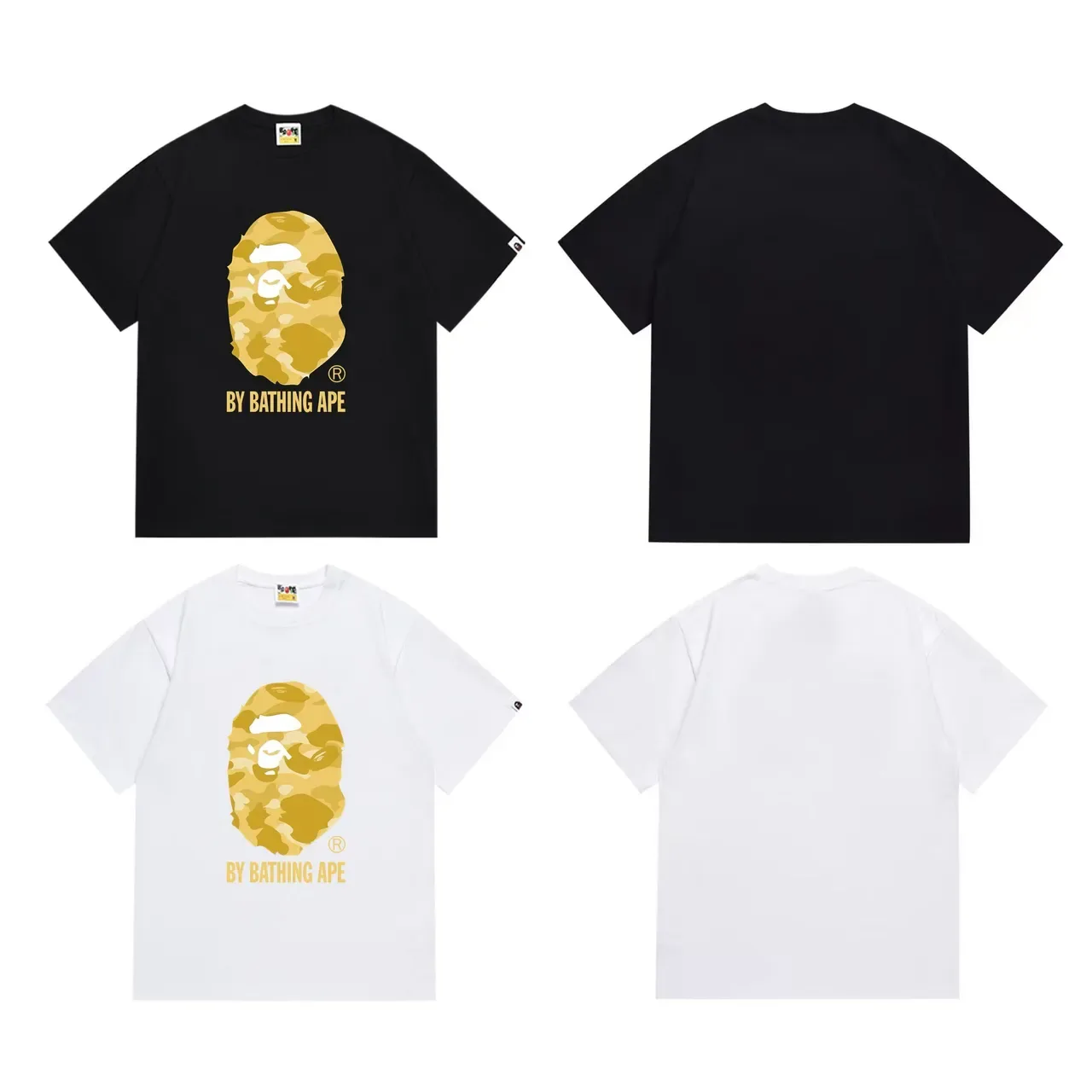 A Bathing Ape Camouflage Ape Head Graphic T-Shirt 6