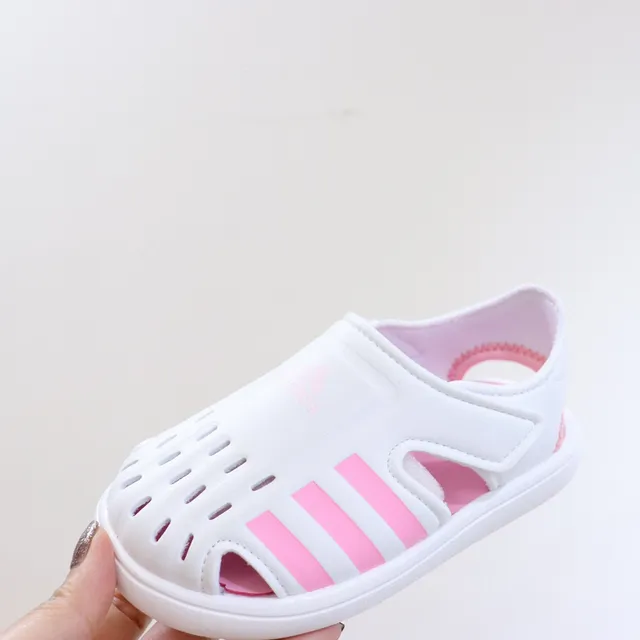 Adidas Adilette Aqua White Pink sandales casuales à enfiler avec tige perforé 5