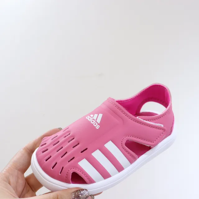 Adidas Adilette Aqua White Pink sandales casuales à enfiler avec tige perforé 17