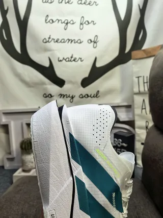Adidas Adizero Adios Pro 5 Tênis de corrida brancos marrons 23