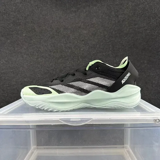 Adidas ADIZERO Noir Argent Gris Vert Menthe Chaussures de Basketball 2