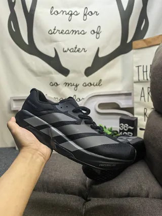 Adidas Adizero Dropshot Black and Metallic Silver Lifestyle Sneakers 5