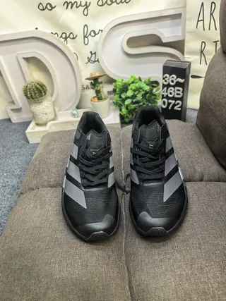 Adidas Adizero Dropshot Black and Metallic Silver Lifestyle Sneakers 10