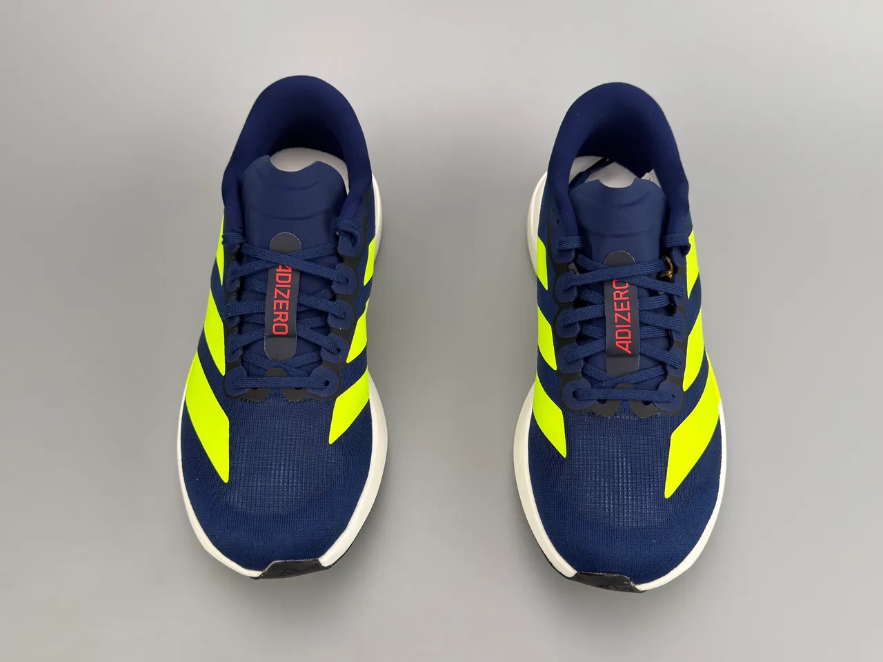 Adidas Adizero Evo SL Navy and Neon Yellow Chaussures de course 9