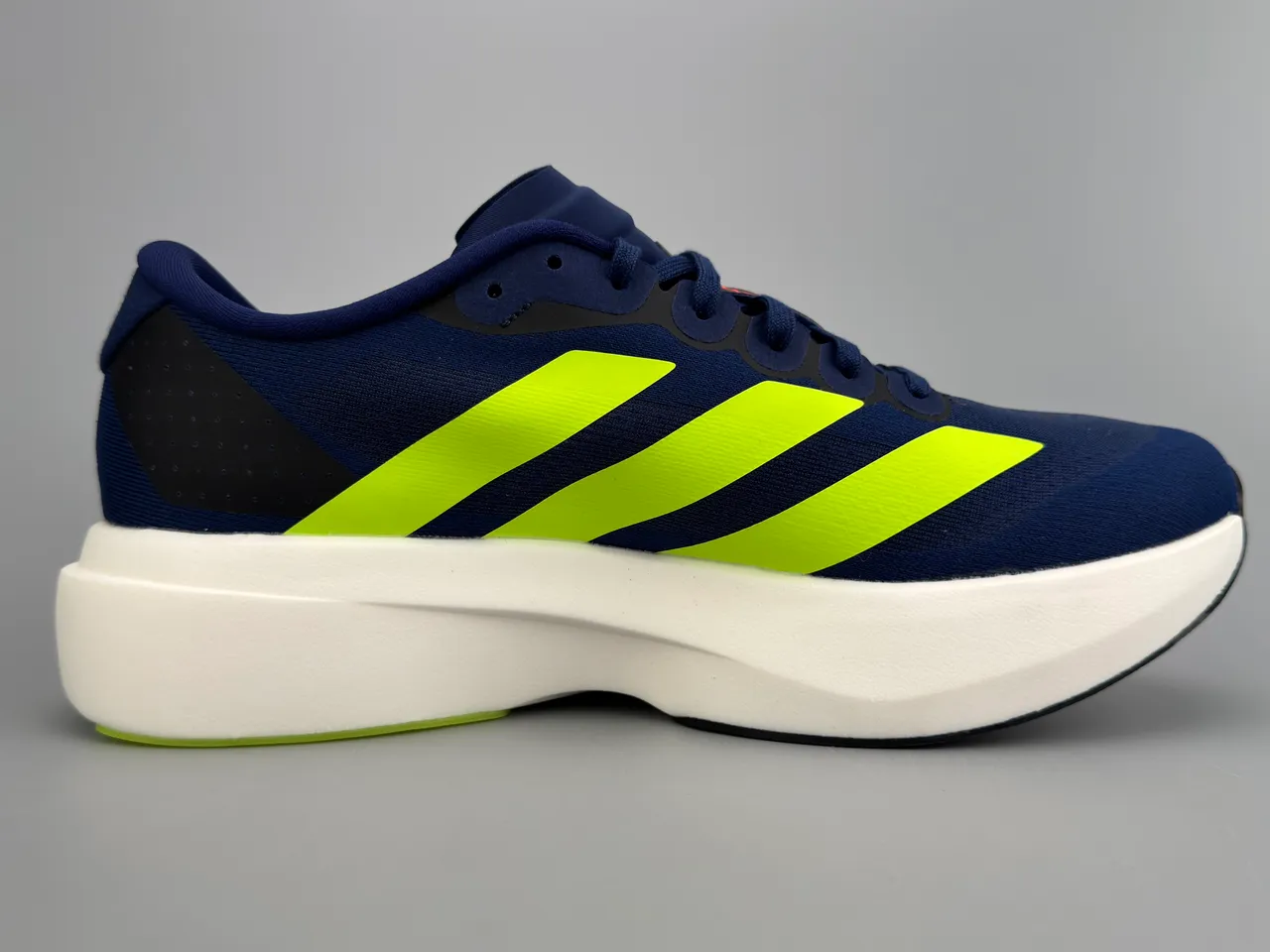 Adidas Adizero Evo SL Navy and Neon Yellow Chaussures de course 10