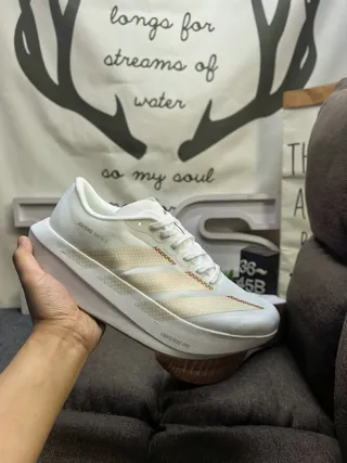 Adidas Adizero LVO SL 2 White Beige Copper Running Shoes 5