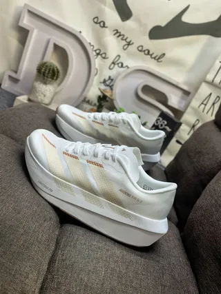 Adidas Adizero LVO SL 2 White Beige Copper Running Shoes 7