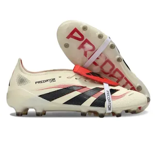 Adidas Beige Black Low-Cut Molded FG Cleat Textured Forefoot Firm-Ground Soccer Shoes