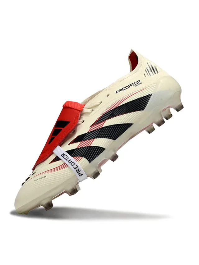 Adidas Beige Noir Bas Molded FG Cleat Textured Forefoot Firm-Ground Chaussures de Football 6