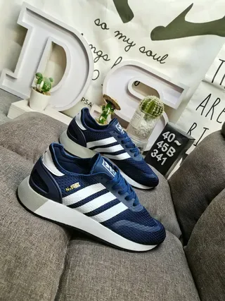 Adidas Beige Black Mesh Upper Three-Stripe Side Panel Lifestyle Sneakers 19