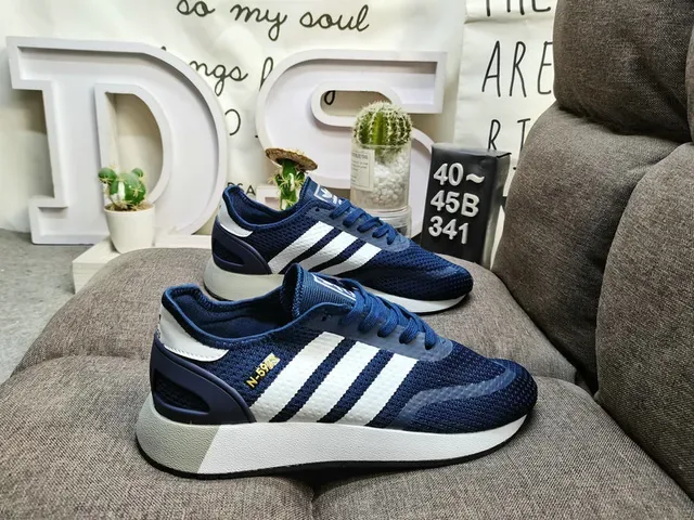 Adidas Beige Black Mesh Upper Three-Stripe Side Panel Lifestyle Sneakers 21