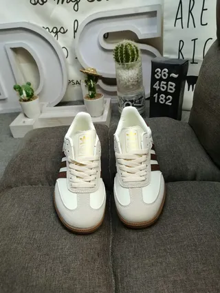 Adidas Beige Brown Low-Top Three-Stripe Lifestyle Sneakers 10