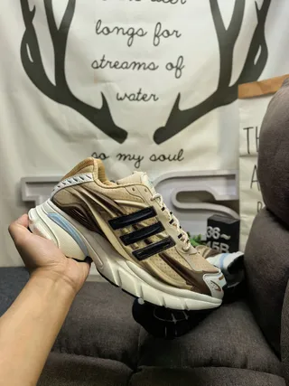 Adidas Beige Brown Silhouette Multi-Layered Upper Chunky Sneakers 5
