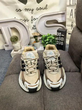 Adidas Beige Brown Silhouette Multi-Layered Upper Chunky Sneakers 10