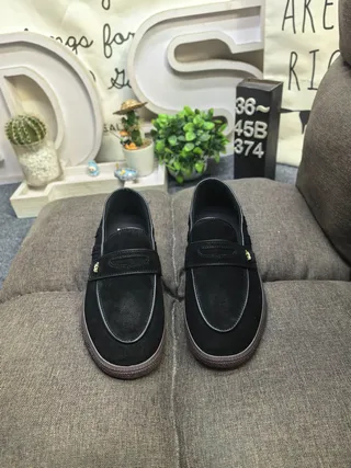 Adidas Beige Brown Suede Upper Moc-Toe Stitching Loafer 10