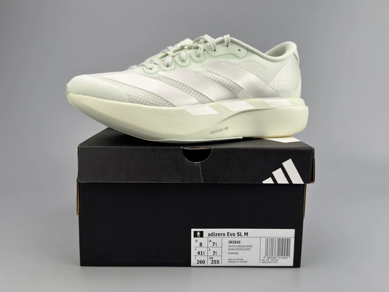 Adidas Beige Lightweight Engineered Mesh Upper Three-Stripe Synthetic Overlay Running Shoes 2