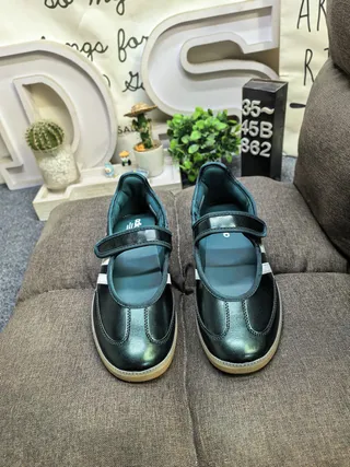Adidas Black Blue Laceless Strap Mary Jane Shoes 10