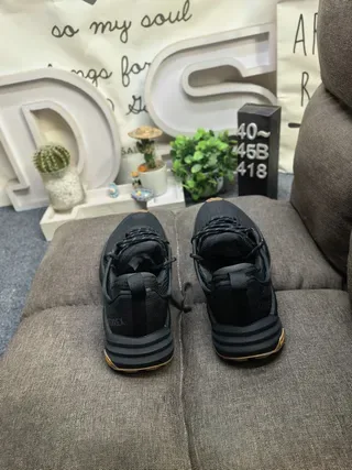 Adidas Black Brown Textile Upper Gum Rubber Outsole Lifestyle Sneakers 8