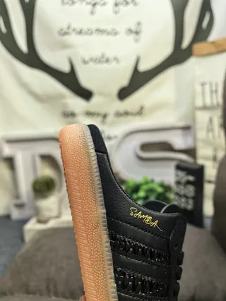 Adidas Black Brown Woven Textile Upper Gum Rubber Sole Lifestyle Sneakers 3